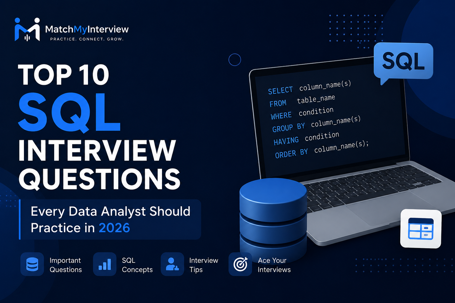 Top 10 SQL Interview Questions Every Data Analyst Should Practice in 2026